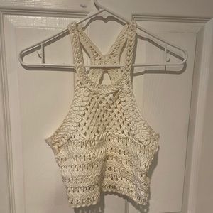Free People crochet style crop tank